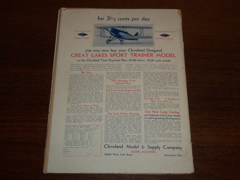 1930 JULY JUNIOR MECHANICS AND MODEL AIRPLANE NEWS MAGAZINE - K 1267