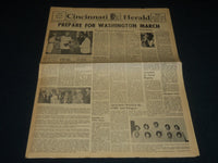 1963 AUG 24 CINCINNATI HERALD NEWSPAPER - PREPARE FOR WASHINGTON MARCH - NP 4417