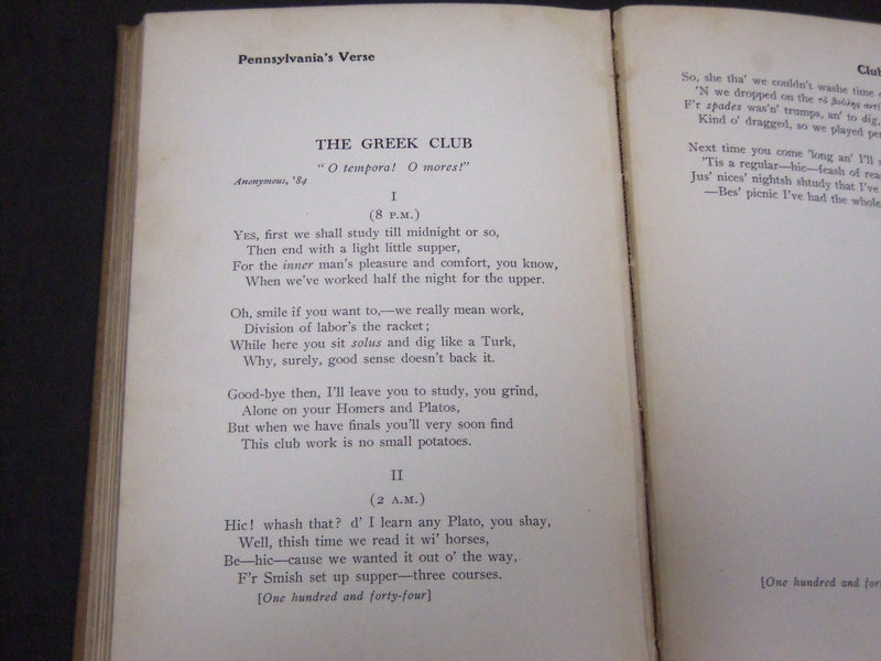 1902 PENNSYLVANIA'S VERSE EDITED BY WILLIAM OTTO MILLER #645 OF 1000 - KD 5815
