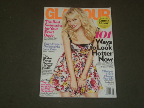 2011 MAY GLAMOUR MAGAZINE - EMMA STONE COVER - B 3199