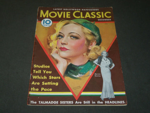 1932 DECEMBER MOVIE CLASSICS MAGAZINE - MARION DAVIES COVER - M 351
