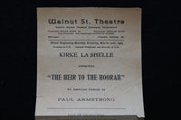 1905 MARCH 20 WALNUT ST. THEATRE PROGRAM - THE HEIR TO THE HOORAH - K 1991