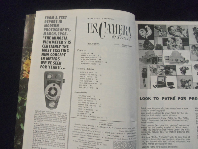 1965 AUG U.S CAMERA & TRAVEL MAGAZINE - CANDID APPROACH TO CHILDREN - SP 4713S