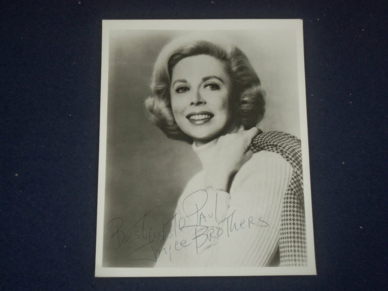 DR. JOYCE BROTHERS AUTOGRAPHED PHOTOGRAPH - J 6049