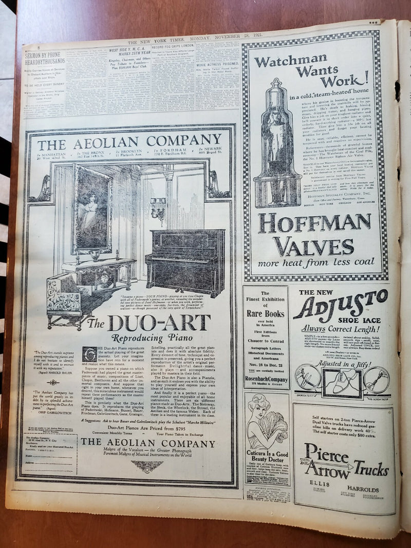1921 NOVEMBER 28 NEW YORK TIMES - BORAH ASSAILS HARDING ASSOCIATION - NT 8011