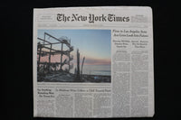 2025 JANUARY 12 NEW YORK TIMES - FIRES IN L.A. AREA ARE GRIM LOOK INTO FUTURE