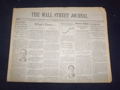 1997 MARCH 13 THE WALL STREET JOURNAL -W. POINT POSTING BECOMES MINEFIELD- WJ 62