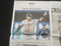 2022 SEPTEMBER 29 NEW YORK TIMES - AARON JUDGE HITS HIS 61ST HOME RUN OF SEASON