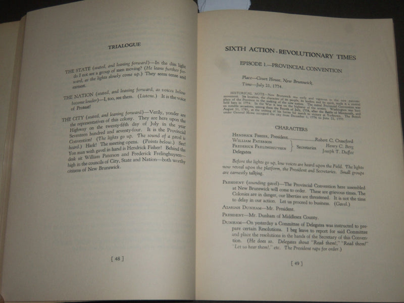 1930 PAGEANT OF NEW BRUNSWICK SOFTCOVER BOOK - J 2518