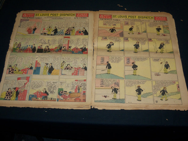 1928-1932 ST. LOUIS POST DISPATCH COLOR COMIC FRONT PAGES LOT OF 29 - NTL 82J