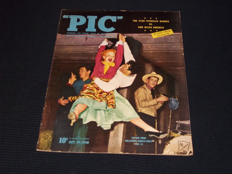 1940 OCTOBER 29 PIC MAGAZINE - HOLLYWOOD MODELS PARTY FRONT COVER - E 20548