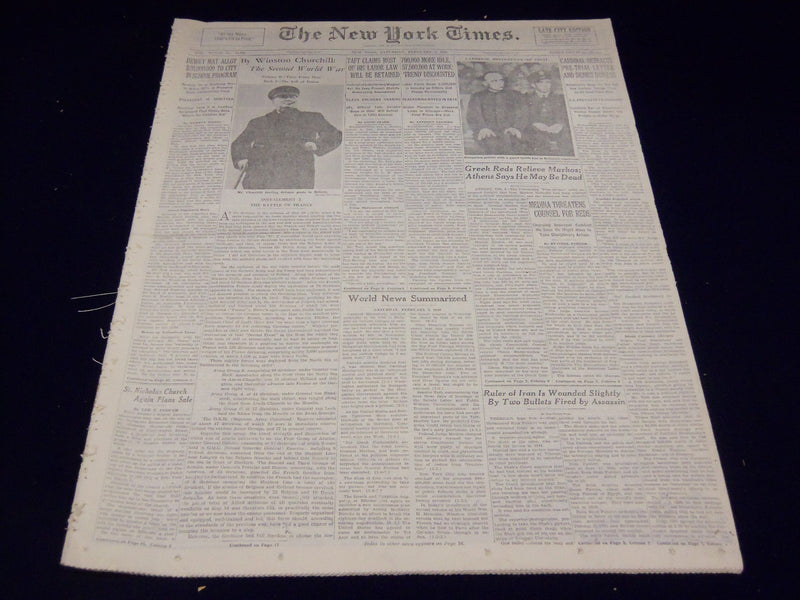 1949 FEBRUARY 5 NEW YORK TIMES RAG EDITION - MINDSZENTY ON TRIAL - NT 3201