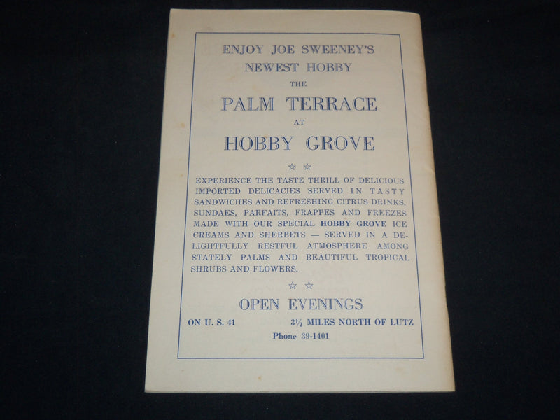 1949 LUTZ FLORIDA 4TH OF JULY THIRD ANNUAL FIELD DAY PROGRAM - J 8502