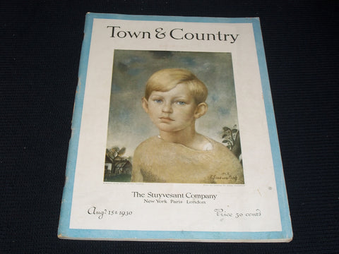 1930 AUGUST 15 TOWN & COUNTRY MAGAZINE - SIMKA SIMKHOVITCH FRONT COVER - E 2541