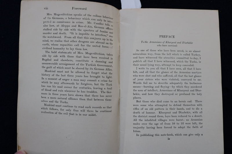 1920'S FROM TURKISH TOILS SOFTCOVER BOOK BY MRS. ESTHER MUGERDITCHIAN - K 1561
