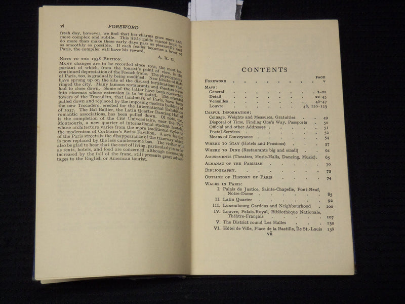 1938 PARIS FOR EVERYMAN BOOK COMPILED BY ARTHUR K. GRIGGS - HARDCOVER - KD 6263C