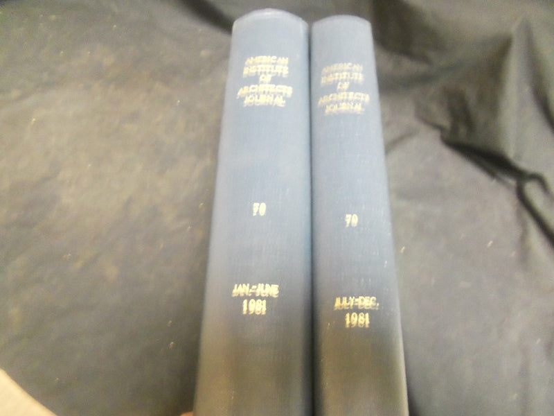 1981 AMERICAN INSTITUTE OF ARCHITECTS 2 BOUND VOLUMES - NICE PHOTOS - R 871