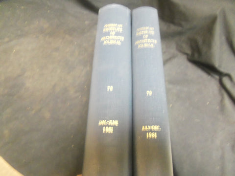 1981 AMERICAN INSTITUTE OF ARCHITECTS 2 BOUND VOLUMES - NICE PHOTOS - R 871