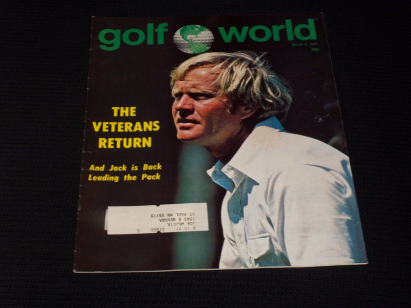 1977 MARCH 4 GOLF WORLD MAGAZINE - JACK NICKLAUS FRONT COVER - E 6573