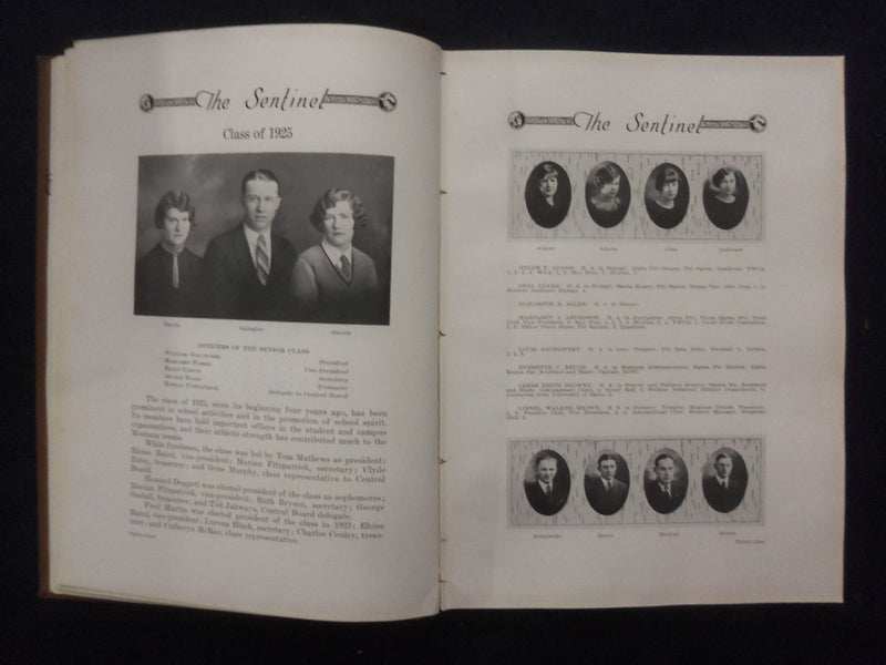 1925 SENTINAL UNIVERSITY OF MONTANA YEARBOOK - MISSOULA, MONTANA - YB 3293
