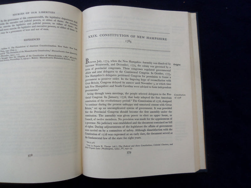 1959 SOURCES OF OUR LIBERTIES HARDCOVER BOOK BY R. PERRY & J. COOPER - KD 8606