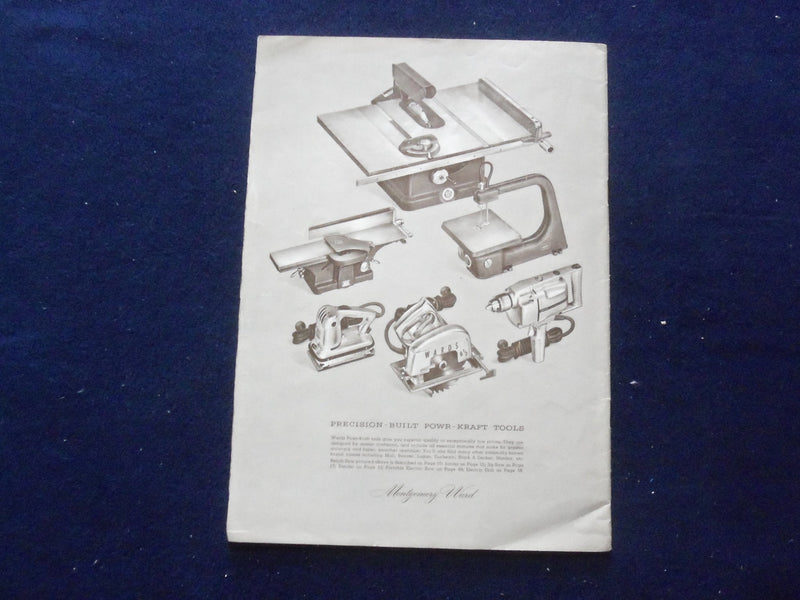 1955-1956 MONTGOMERY WARD POWR-KRAFT POWR-KRAFT POWER TOOL CATALOG - J 8487