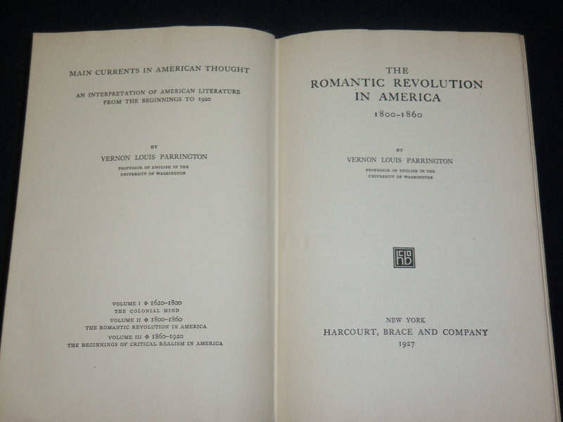 1927 THE COLONIAL MIND REVOLUTION BY VERNON PARRINGTON VOLUME 1 & 2 - KD 6553