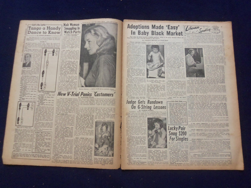 1955 JAN 16 SUNDAY MIRROR NEWSPAPER - NEW V-TRIAL TO NAME 'CLIENTS' - NP 6739