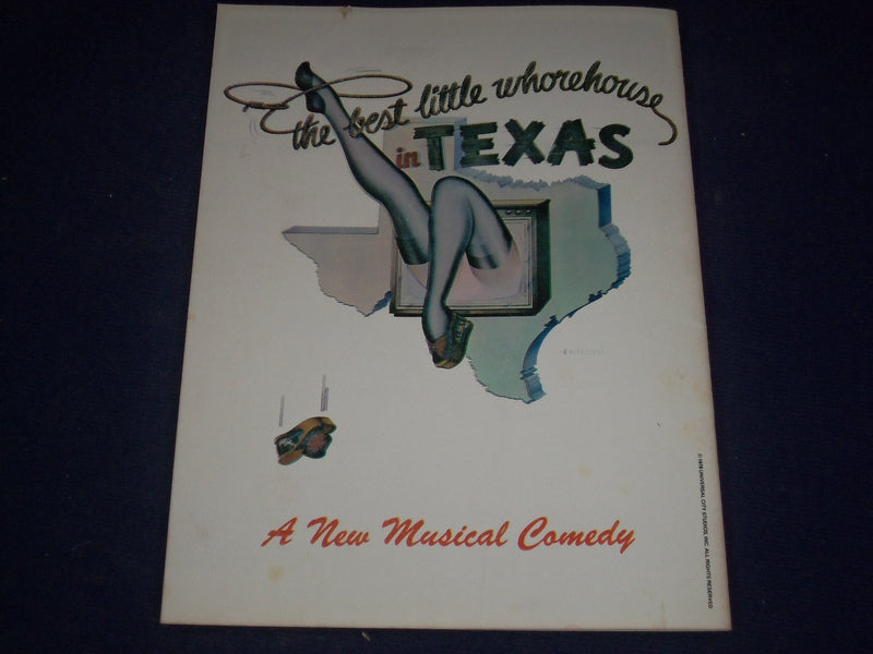 1978 BEST LITTLE WHOREHOUSE IN TEXAS MUSICAL PROGRAM STARRING GIL ROGERS - J 417