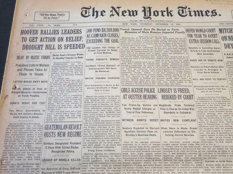 1930 DECEMBER 18 NEW YORK TIMES - DROUGHT BILL IS SPEEDED - NT 5734