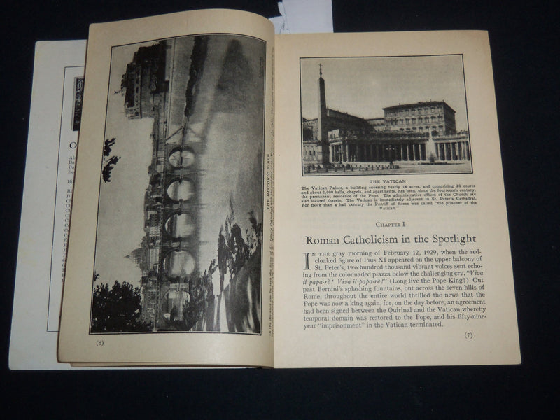1929 THE POPE KING AGAIN SOFTCOVER BOOK BY ALONZO BAKER - J 9293