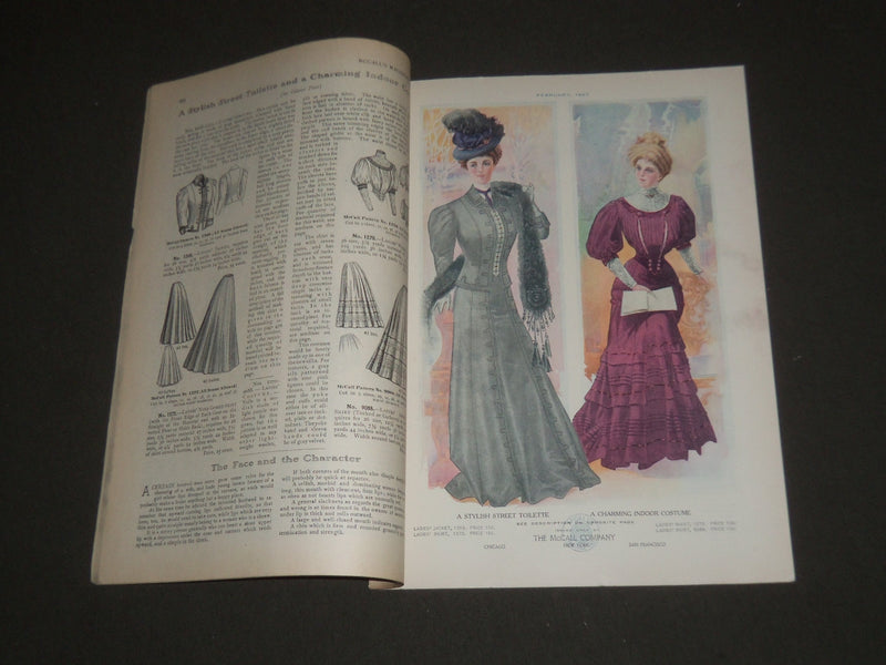 1907 FEBRUARY MCCALL'S MAGAZINE - GREAT FASHION ILLUSTRATIONS & ADS - ST 5377