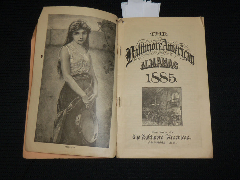 1885 ILLUSTRATED BALTIMORE AMERICAN ALMANAC - SOFTCOVER- J 6863
