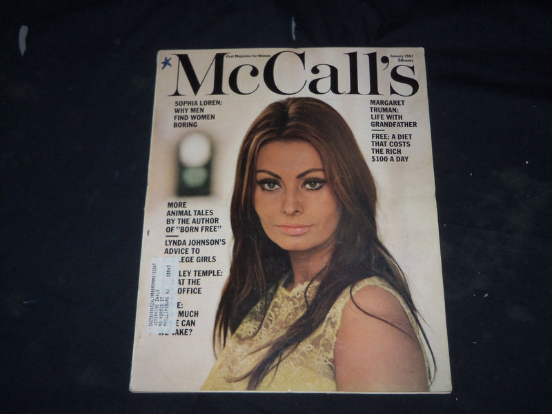 1967 JANUARY MCCALL'S MAGAZINE - SOPHIA LOREN COVER - B 100