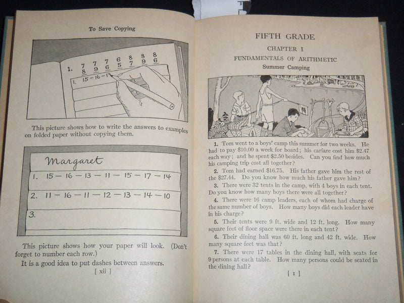 1929 MODERN SCHOOL ARITHMETIC VOLUME - FIFTH GRADE - KD 4814J