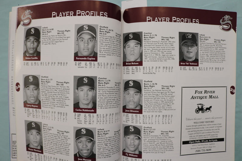 1999 WISCONSIN TIMBER RATTLERS SOUVENIR PROGRAM & TICKET STUB - K 3411