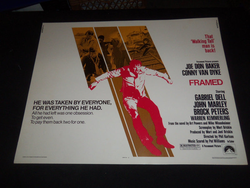 1975 FRAMED 1/2 SHEET MOVIE POSTER - JON DON BAKER, GABRIEL DELL - P 375