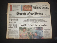 1994 AUG 24 DETROIT FREE PRESS NEWSPAPER - REP. SENATORS ON CRIME BILL - NP 7678
