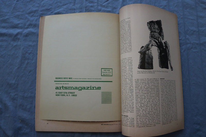 1966 SEPTEMBER/OCTOBER ARTS MAGAZINE - WHITNEY WINDOW - ST 5509T