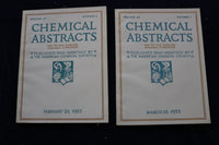 1953 CHEMICAL ABSTRACTS SEMI-MONTHLY MAGAZINE-LOT OF 21 -VOL. 47 #S 2-22 -O 3377