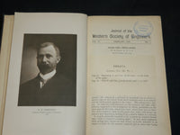 1904-1940 WESTERN SOCIETY OF ENGINEERS JOURNAL BOUND VOLUMES LOT OF 18 - KD 5A