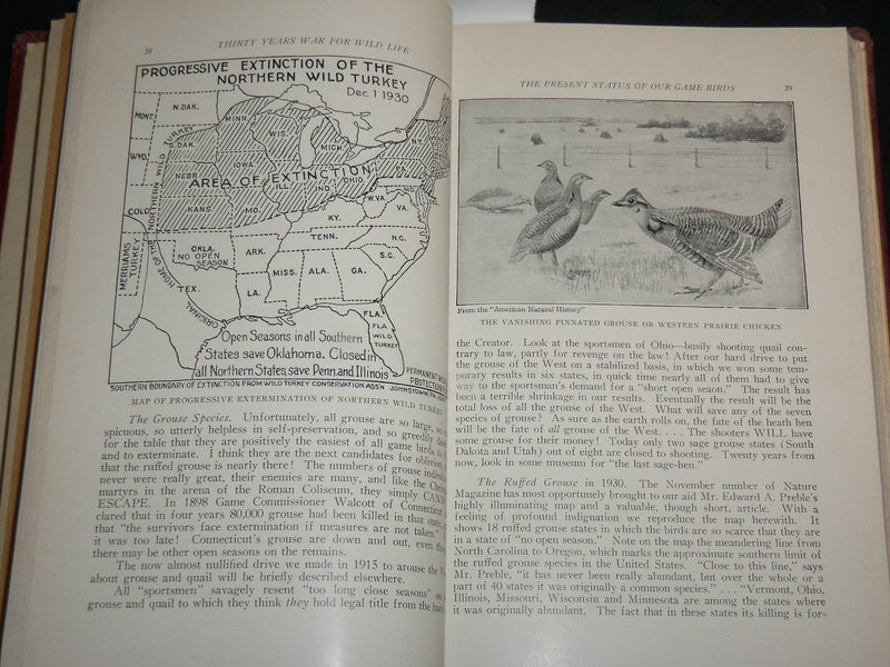 1931 THIRTY YEARS WAR FOR WILD LIFE BOOK BY WILLIAM HORNADAY - KD 6679