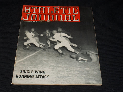 1953 SEPTEMBER ATHLETIC JOURNAL MAGAZINE - SINGLE WING RUNNING COVER - E 5837