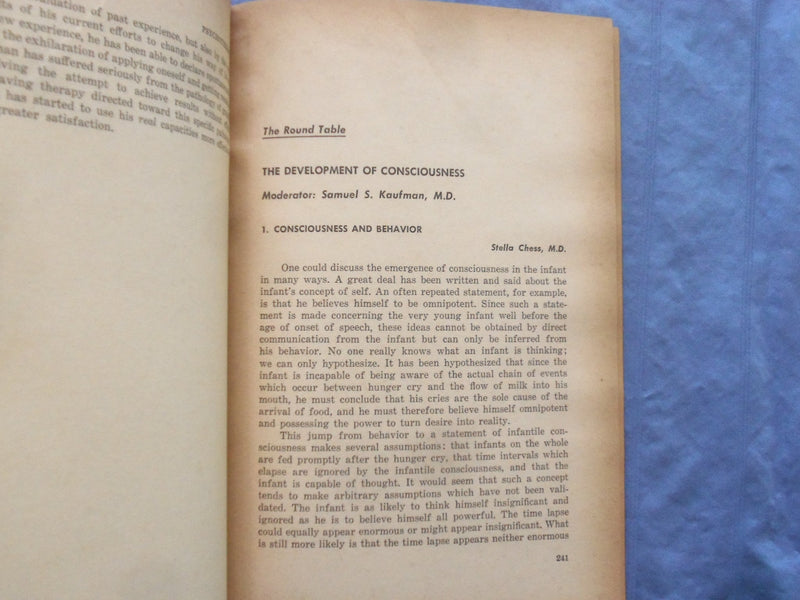 1956 SPRING PSYCHO THERAPY SOFTCOVER BOOK - ROBBINS INSTITUTE - K 299