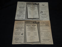 1942 CENTRAL THEATRE PROGRAMS LOT OF 3 ISSUES - PASSAIC, NEW JERSEY - J 5801