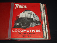 1962 TRAINS MAGAZINES BOUND VOLUME LOT OF 12 ISSUES - COMPLETE YEAR - KD 2133D