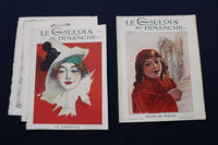 1911 LE GAULOIS DU DIMANCHE ILLUSTRATED MAGAZINE - FRENCH - LOT OF 8 - O 3617