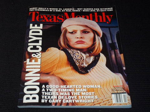 2001 FEBRUARY TEXAS MONTHLY MAGAZINE - FAYE DUNAWAY FRONT COVER - E 7543