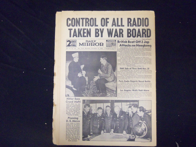 1941 DECEMBER 11 NEW YORK DAILY MIRROR-JAPS DRIVEN BACK FROM WEST LUZON- NP 2139