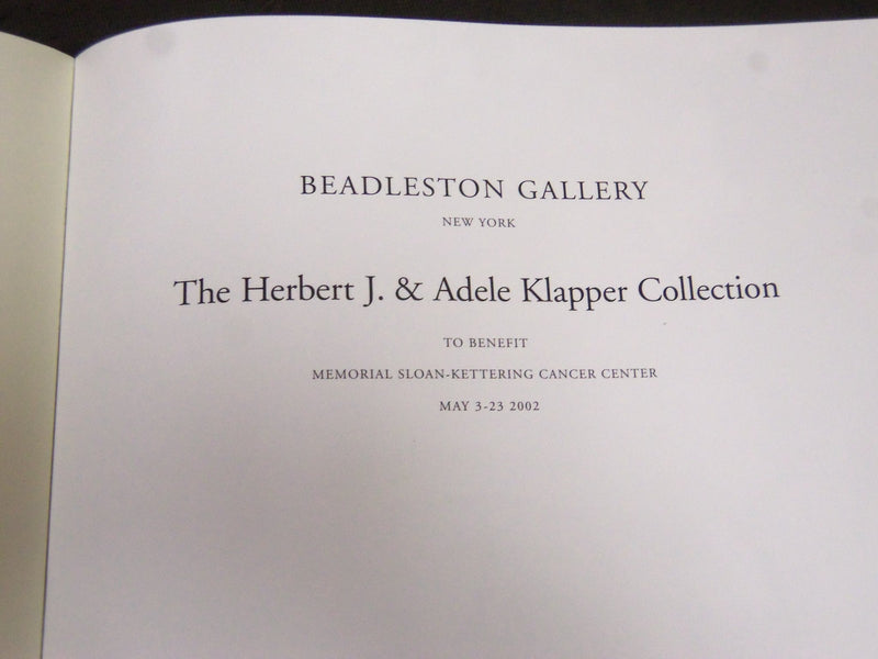 2002 BEADLESTON GALLERY KLAPPER COLLECTION BOOK - BOXED - KD 1350A